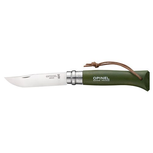 Opinel No.8 Trekking zsebkés - Khaki zöld