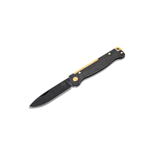 Böker Plus Atlas Black Stonewash Brass