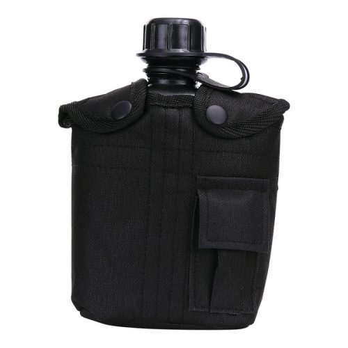 Fosco Plastic Canteen With Cover - Kulacs 1000 ml - Black