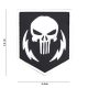 101 INC Patch 3D PVC Punisher Thunder Strokes White 12071