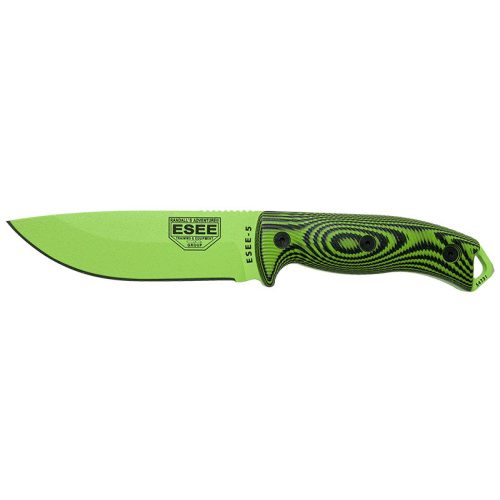 ESEE Model 5 - 3D Handle - Venom Green - Neon Green/Black