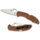 Spyderco Delica 4 Flat Ground Brown FRN