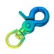 Paracord Swivel eye Blue & Yellow Clip Carabiner 60 mm