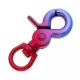 Paracord Swivel eye Red & Blue Clip Carabiner 60 mm