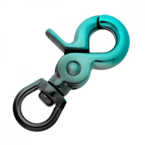 Paracord Swivel eye Blue & Black Clip Carabiner 60 mm