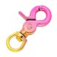 Paracord Swivel eye Pink & Yellow Clip Carabiner 60 mm