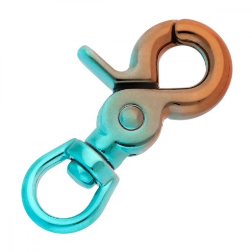 Paracord Swivel eye Blue & Copper Clip Carabiner 60 mm