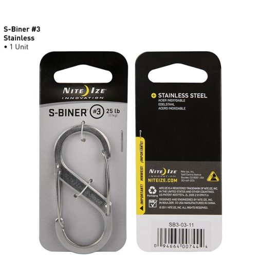 Nite Ize S-Biner 3 Silver - rozsdamentes karabiner