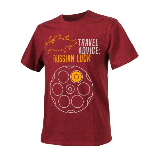 Helikon-Tex Travel Advice: Russian Luck póló - Melange Red (XL)